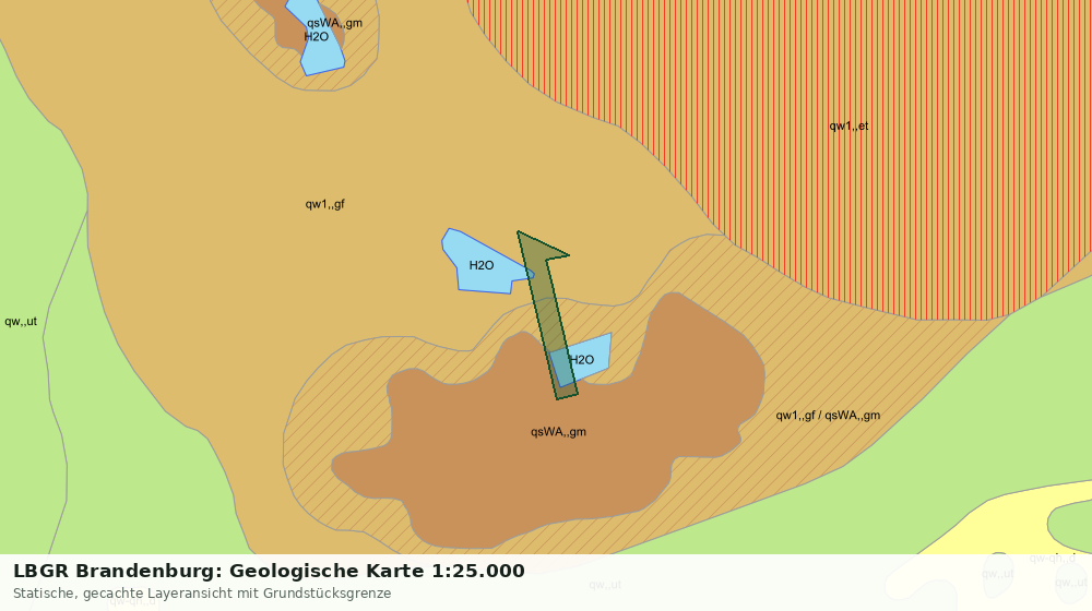 Statische Kartenansicht: LBGR Brandenburg: Geologische Karte 1:25.000
