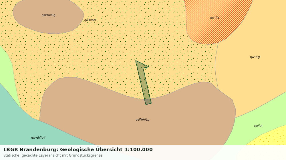 Statische Kartenansicht: LBGR Brandenburg: Geologische Übersicht 1:100.000