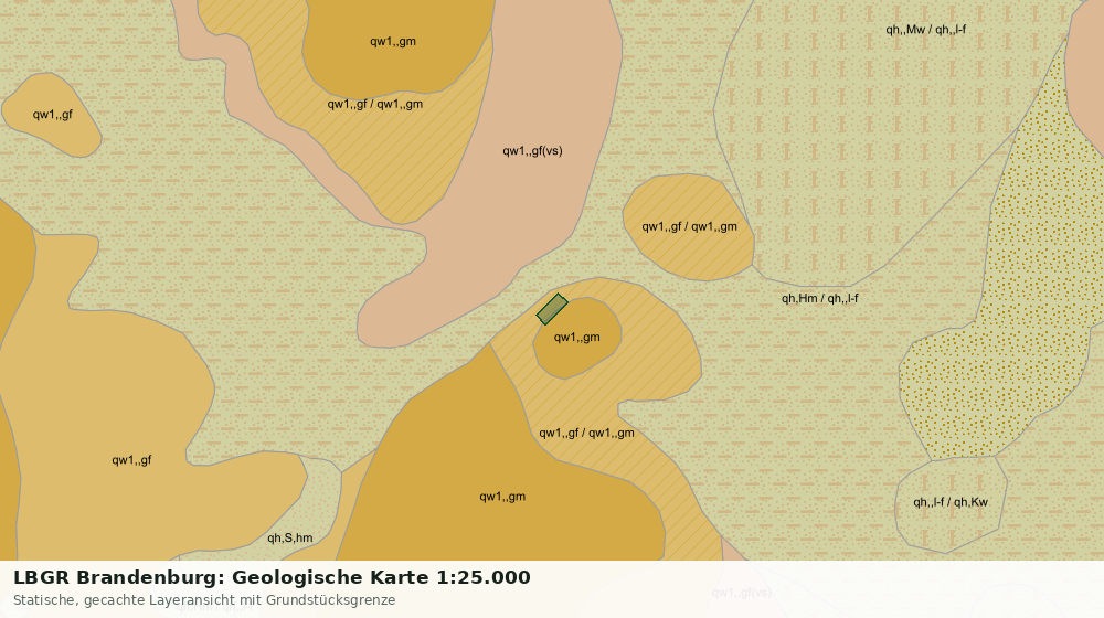 Statische Kartenansicht: LBGR Brandenburg: Geologische Karte 1:25.000