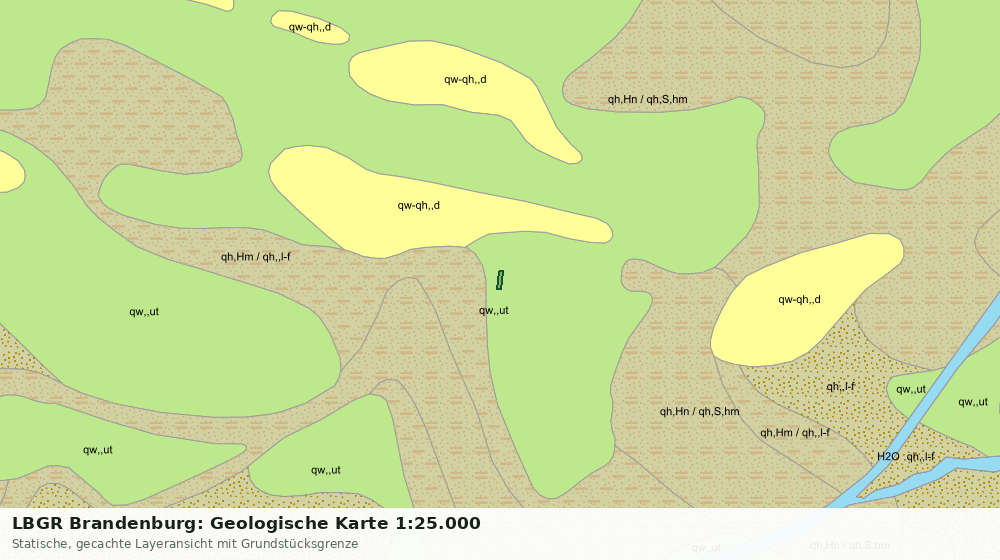 Statische Kartenansicht: LBGR Brandenburg: Geologische Karte 1:25.000