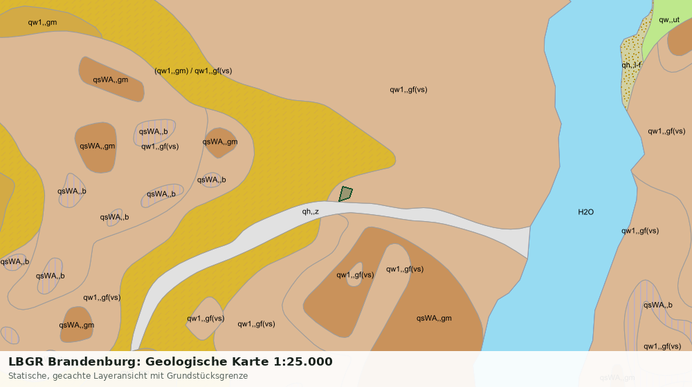 Statische Kartenansicht: LBGR Brandenburg: Geologische Karte 1:25.000