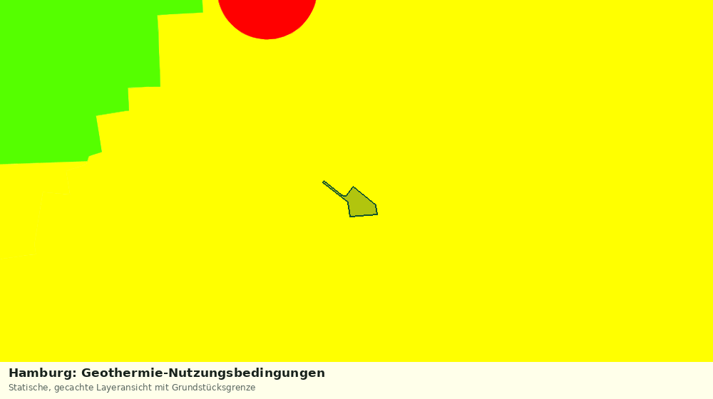 Statische Kartenansicht: Hamburg: Geothermie-Nutzungsbedingungen