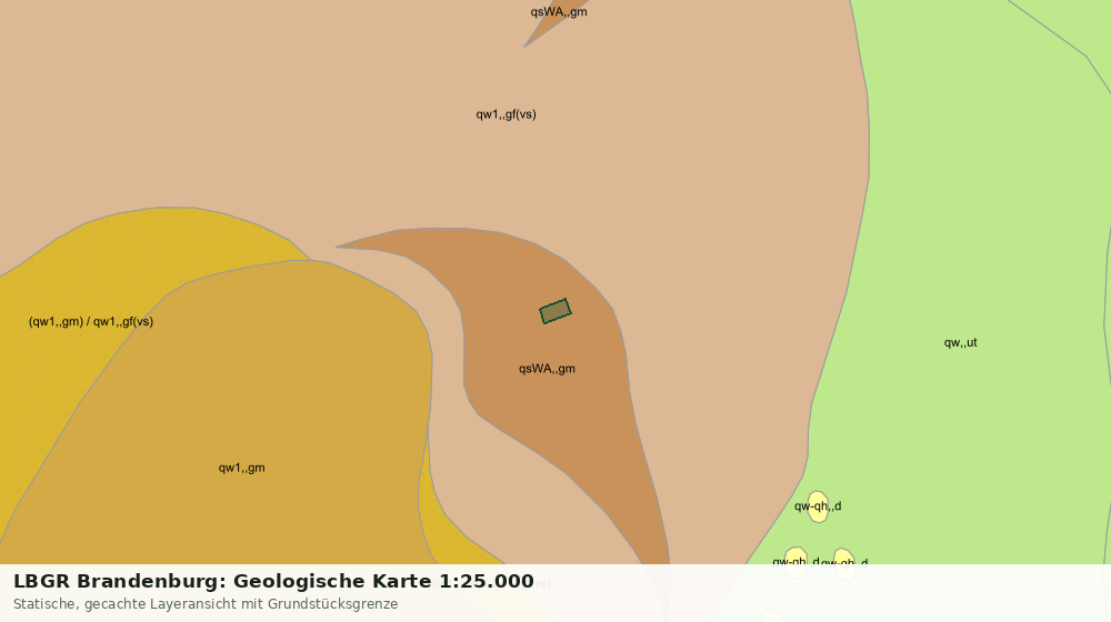 Statische Kartenansicht: LBGR Brandenburg: Geologische Karte 1:25.000
