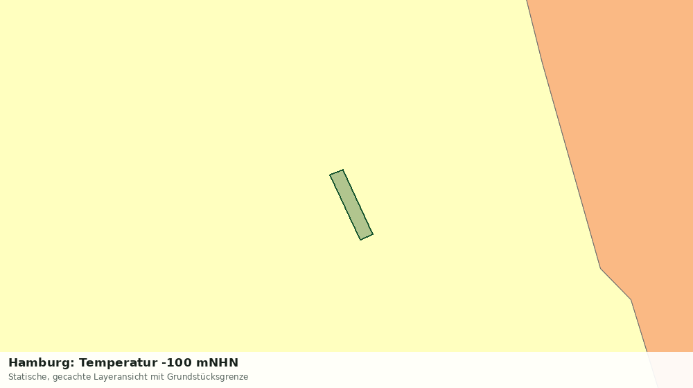 Statische Kartenansicht: Hamburg: Temperatur -100 mNHN