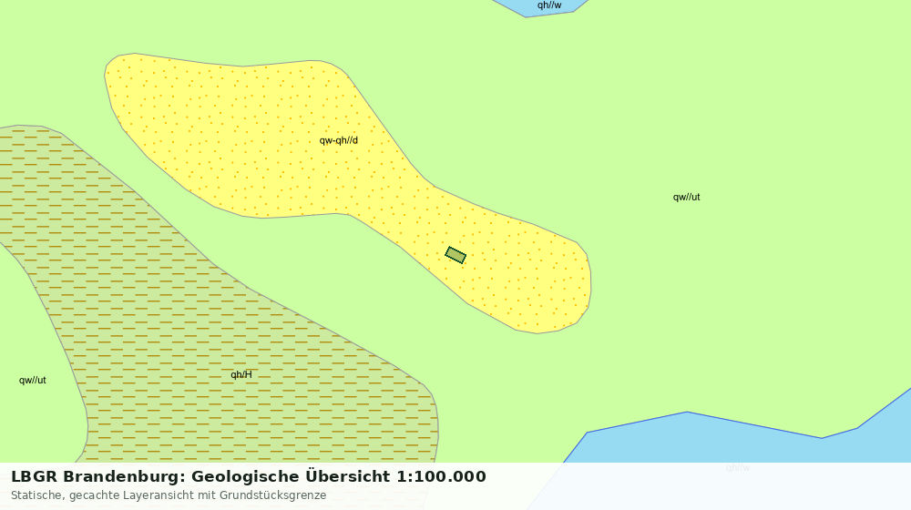 Statische Kartenansicht: LBGR Brandenburg: Geologische Übersicht 1:100.000