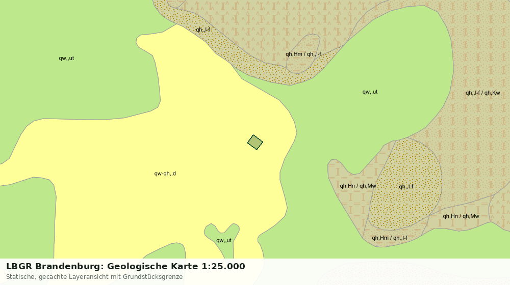 Statische Kartenansicht: LBGR Brandenburg: Geologische Karte 1:25.000