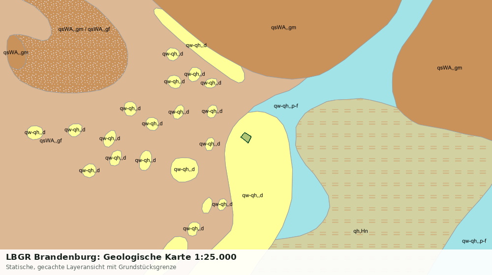 Statische Kartenansicht: LBGR Brandenburg: Geologische Karte 1:25.000