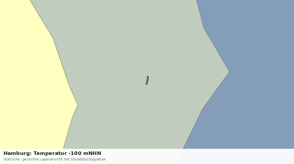 Statische Kartenansicht: Hamburg: Temperatur -100 mNHN