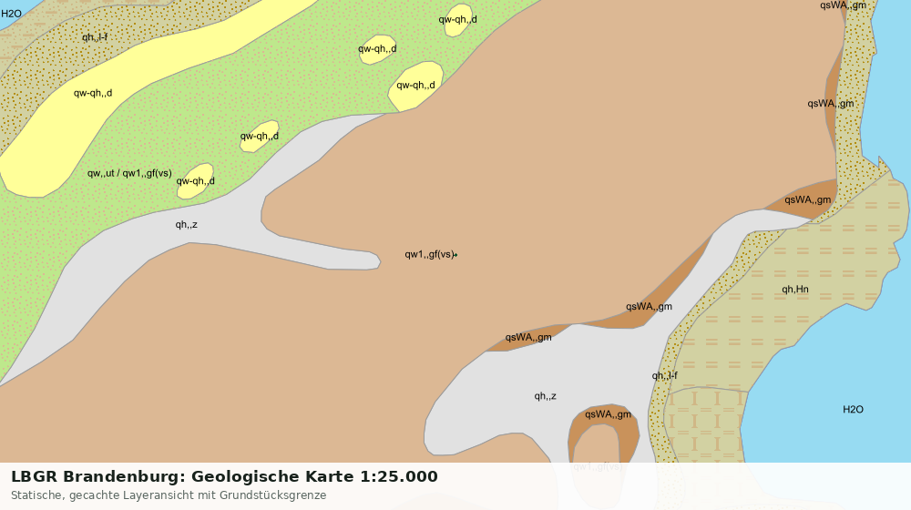 Statische Kartenansicht: LBGR Brandenburg: Geologische Karte 1:25.000