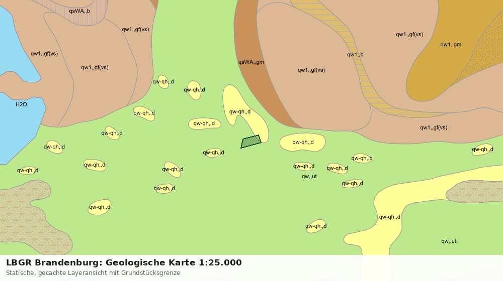 Statische Kartenansicht: LBGR Brandenburg: Geologische Karte 1:25.000