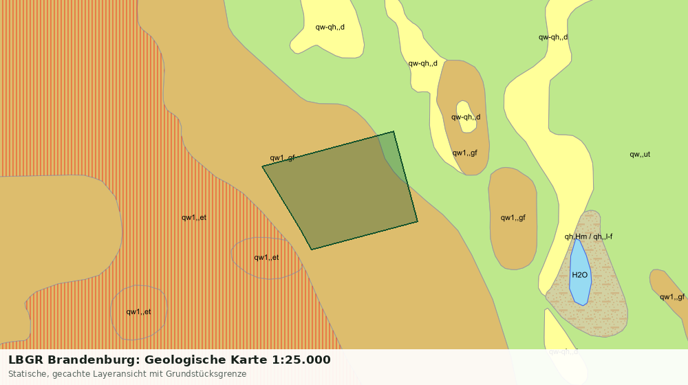 Statische Kartenansicht: LBGR Brandenburg: Geologische Karte 1:25.000