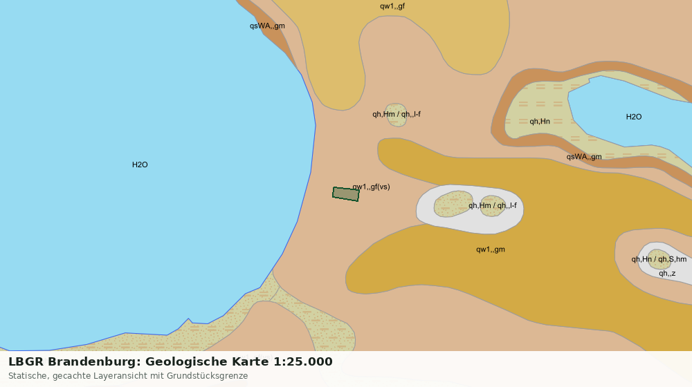 Statische Kartenansicht: LBGR Brandenburg: Geologische Karte 1:25.000
