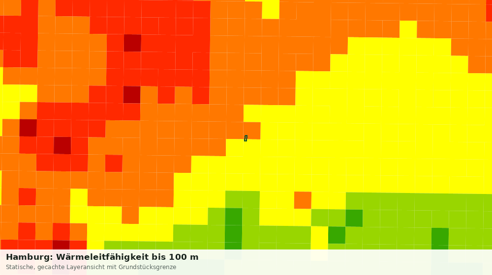 Statische Kartenansicht: Hamburg: Wärmeleitfähigkeit bis 100 m