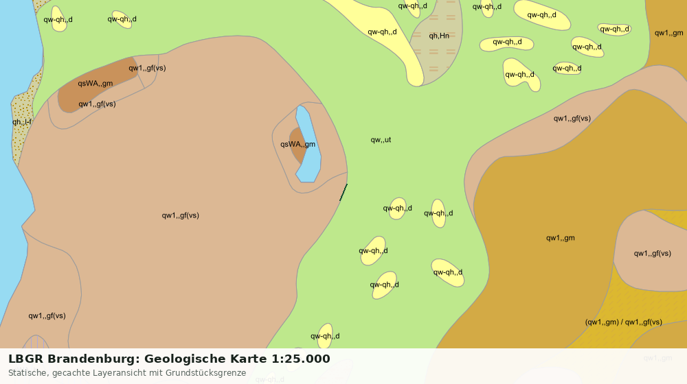 Statische Kartenansicht: LBGR Brandenburg: Geologische Karte 1:25.000