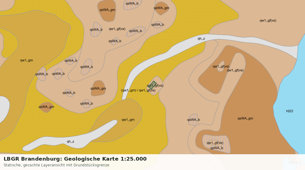 Statische Kartenansicht: LBGR Brandenburg: Geologische Karte 1:25.000