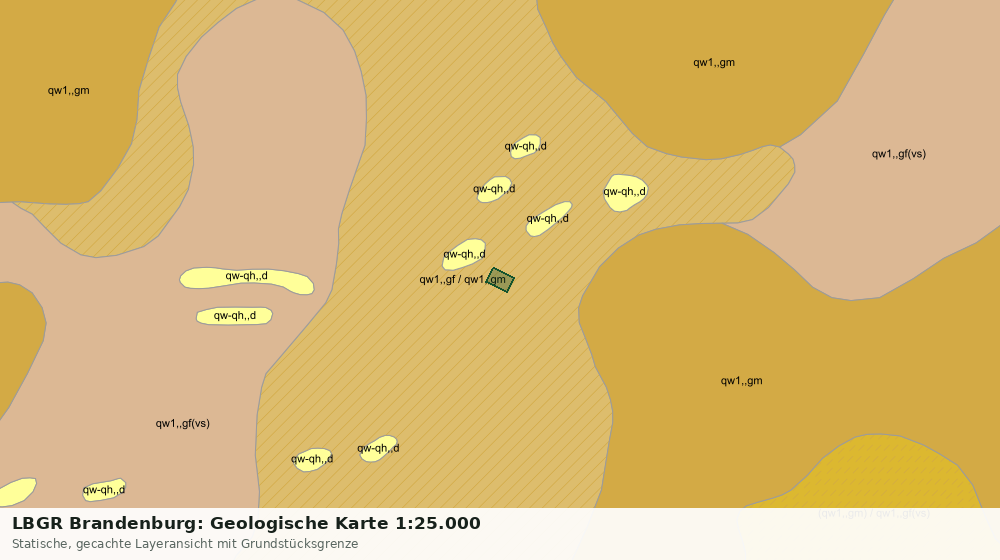 Statische Kartenansicht: LBGR Brandenburg: Geologische Karte 1:25.000