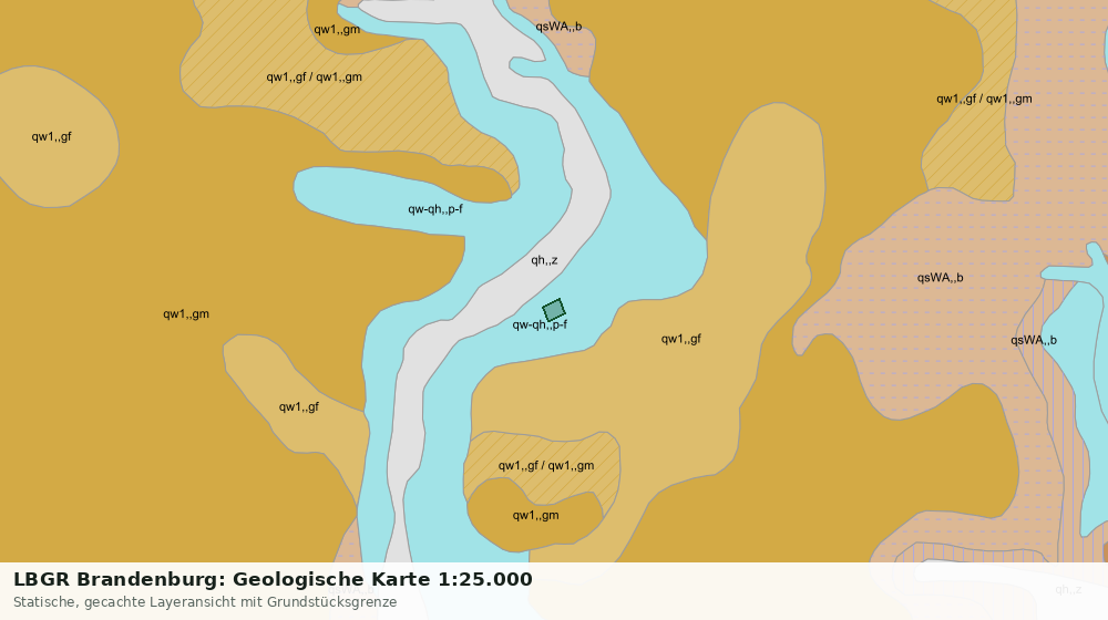 Statische Kartenansicht: LBGR Brandenburg: Geologische Karte 1:25.000