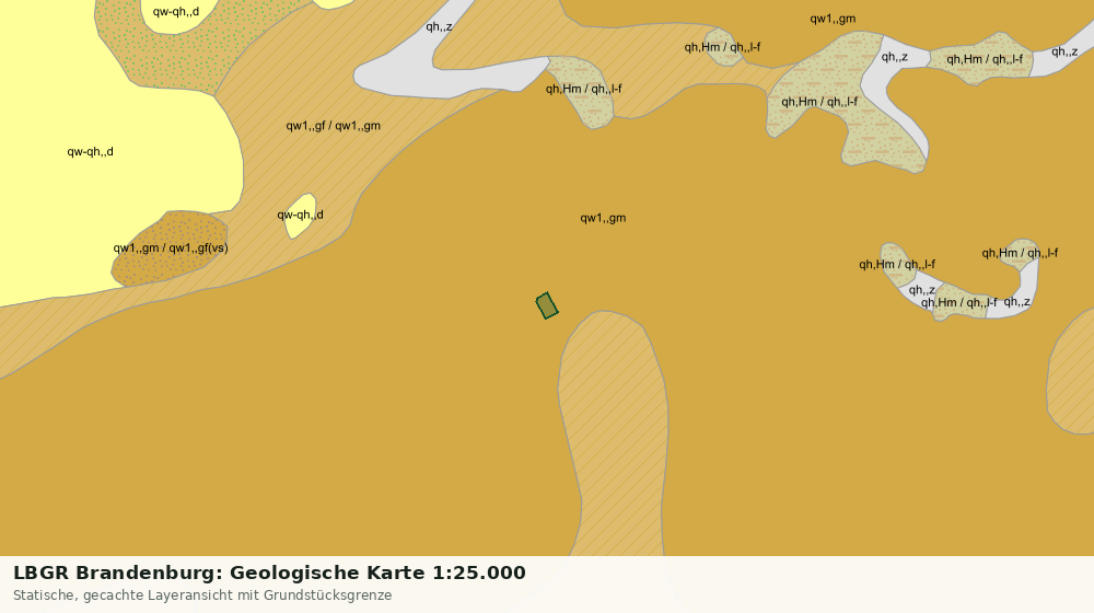 Statische Kartenansicht: LBGR Brandenburg: Geologische Karte 1:25.000