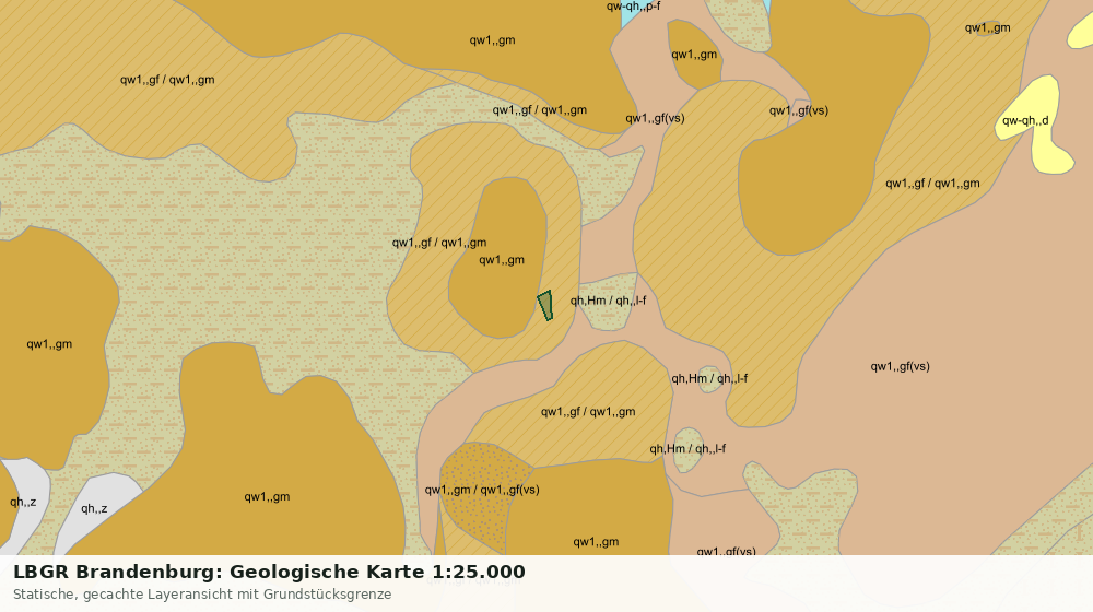 Statische Kartenansicht: LBGR Brandenburg: Geologische Karte 1:25.000