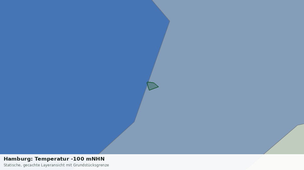 Statische Kartenansicht: Hamburg: Temperatur -100 mNHN