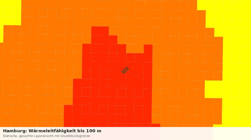 Statische Kartenansicht: Hamburg: Wärmeleitfähigkeit bis 100 m