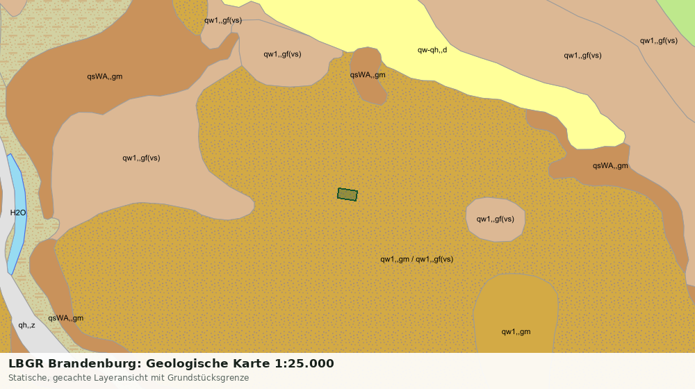 Statische Kartenansicht: LBGR Brandenburg: Geologische Karte 1:25.000