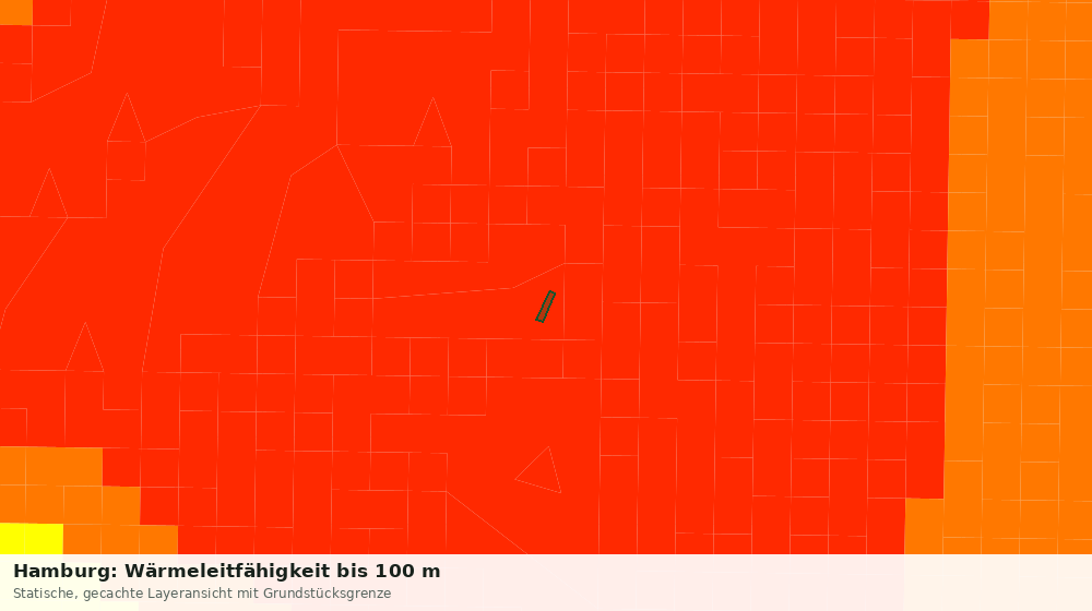 Statische Kartenansicht: Hamburg: Wärmeleitfähigkeit bis 100 m