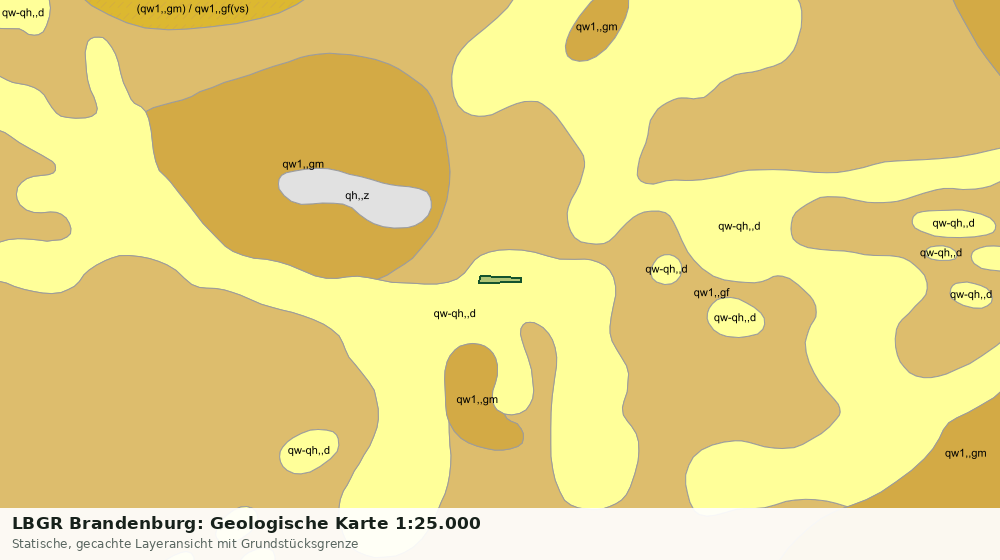 Statische Kartenansicht: LBGR Brandenburg: Geologische Karte 1:25.000