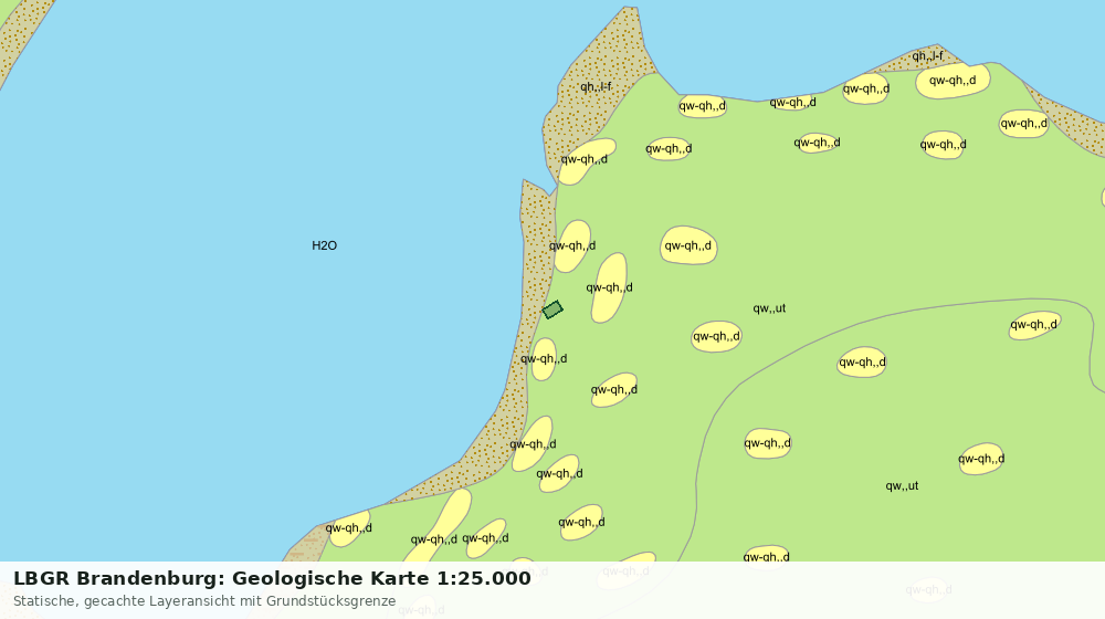 Statische Kartenansicht: LBGR Brandenburg: Geologische Karte 1:25.000