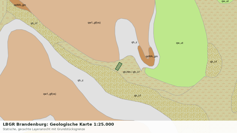 Statische Kartenansicht: LBGR Brandenburg: Geologische Karte 1:25.000