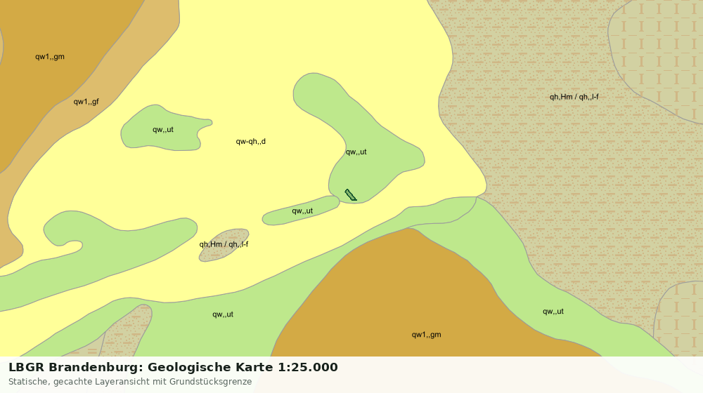 Statische Kartenansicht: LBGR Brandenburg: Geologische Karte 1:25.000