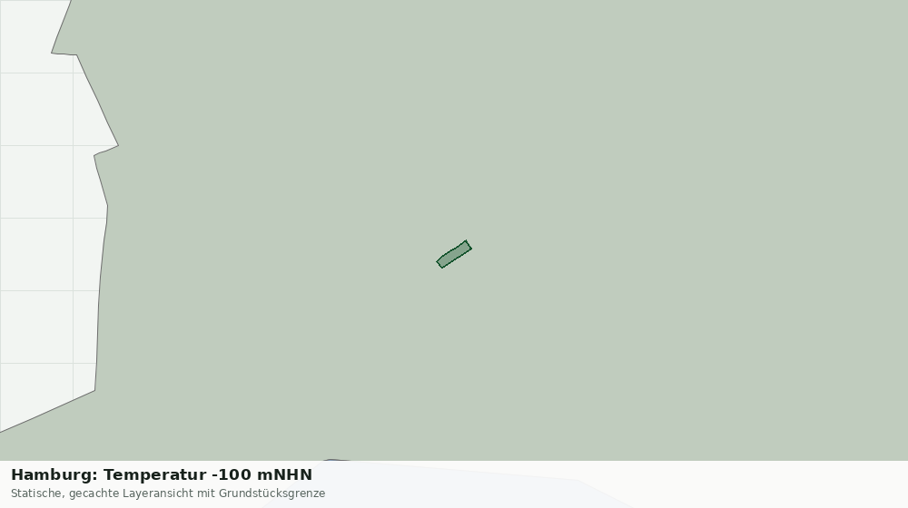 Statische Kartenansicht: Hamburg: Temperatur -100 mNHN