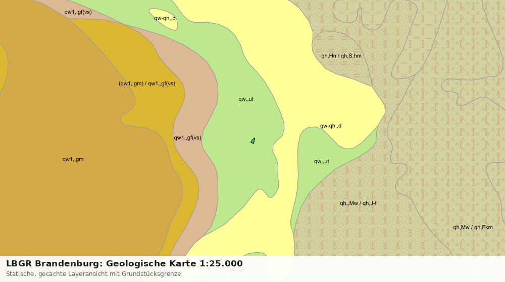 Statische Kartenansicht: LBGR Brandenburg: Geologische Karte 1:25.000