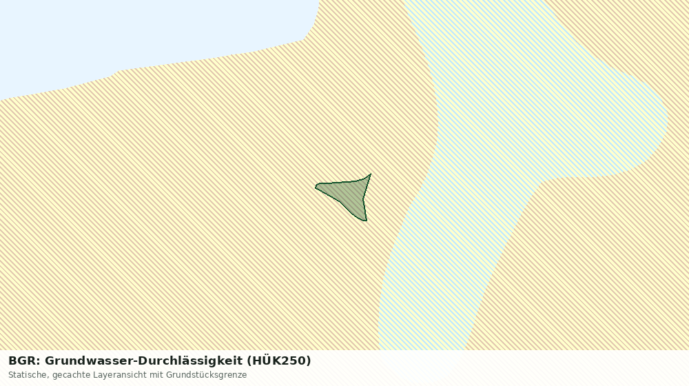 Statische Kartenansicht: BGR: Grundwasser-Durchlässigkeit (HÜK250)