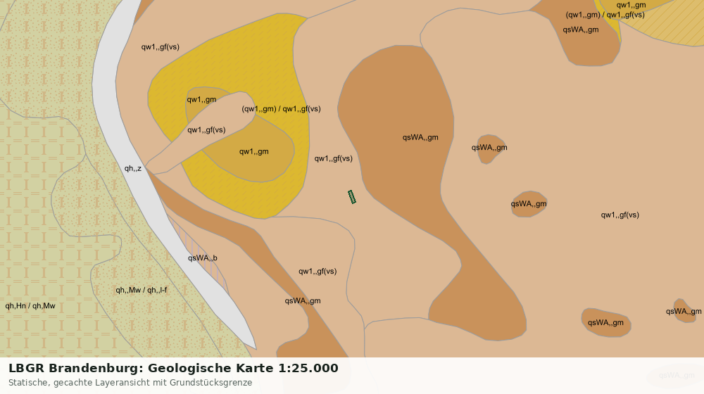 Statische Kartenansicht: LBGR Brandenburg: Geologische Karte 1:25.000