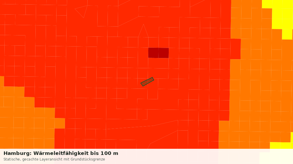 Statische Kartenansicht: Hamburg: Wärmeleitfähigkeit bis 100 m