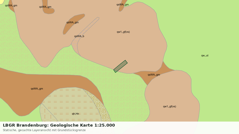 Statische Kartenansicht: LBGR Brandenburg: Geologische Karte 1:25.000