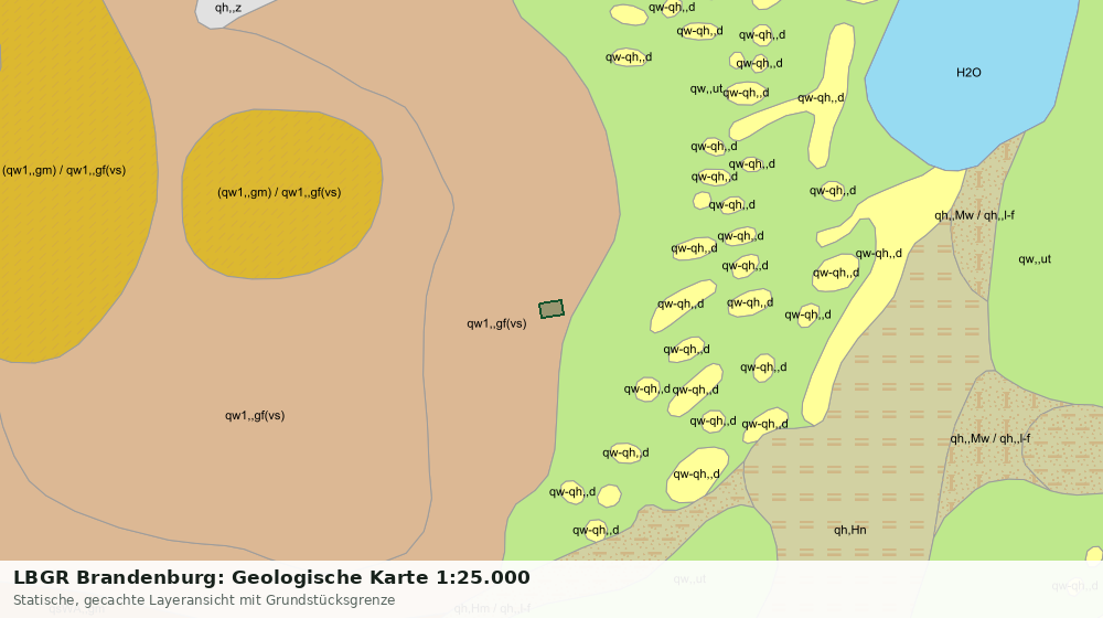 Statische Kartenansicht: LBGR Brandenburg: Geologische Karte 1:25.000