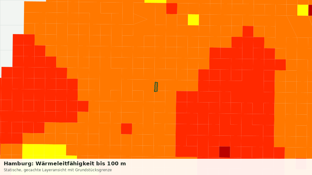 Statische Kartenansicht: Hamburg: Wärmeleitfähigkeit bis 100 m