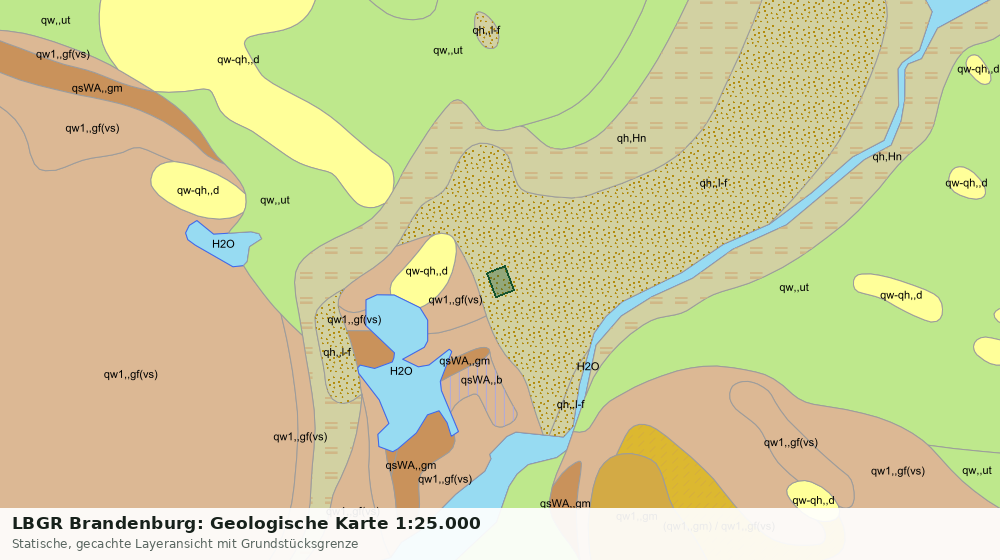 Statische Kartenansicht: LBGR Brandenburg: Geologische Karte 1:25.000