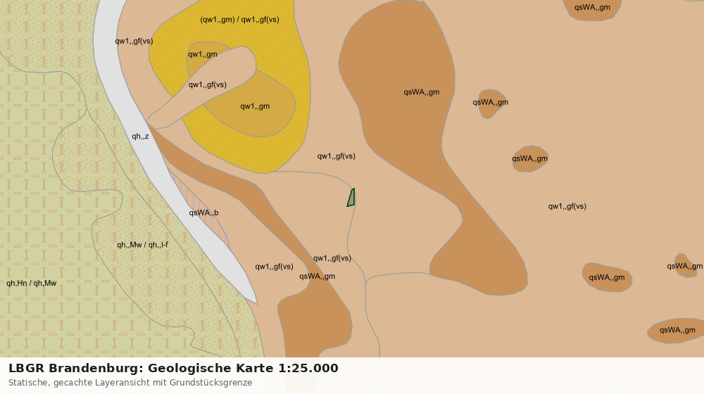 Statische Kartenansicht: LBGR Brandenburg: Geologische Karte 1:25.000