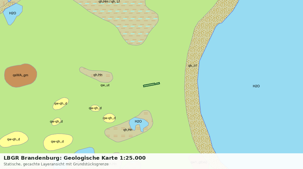 Statische Kartenansicht: LBGR Brandenburg: Geologische Karte 1:25.000