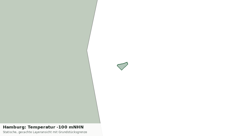 Statische Kartenansicht: Hamburg: Temperatur -100 mNHN