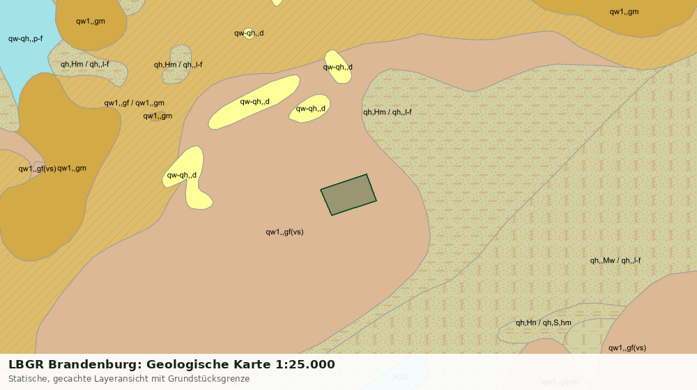Statische Kartenansicht: LBGR Brandenburg: Geologische Karte 1:25.000