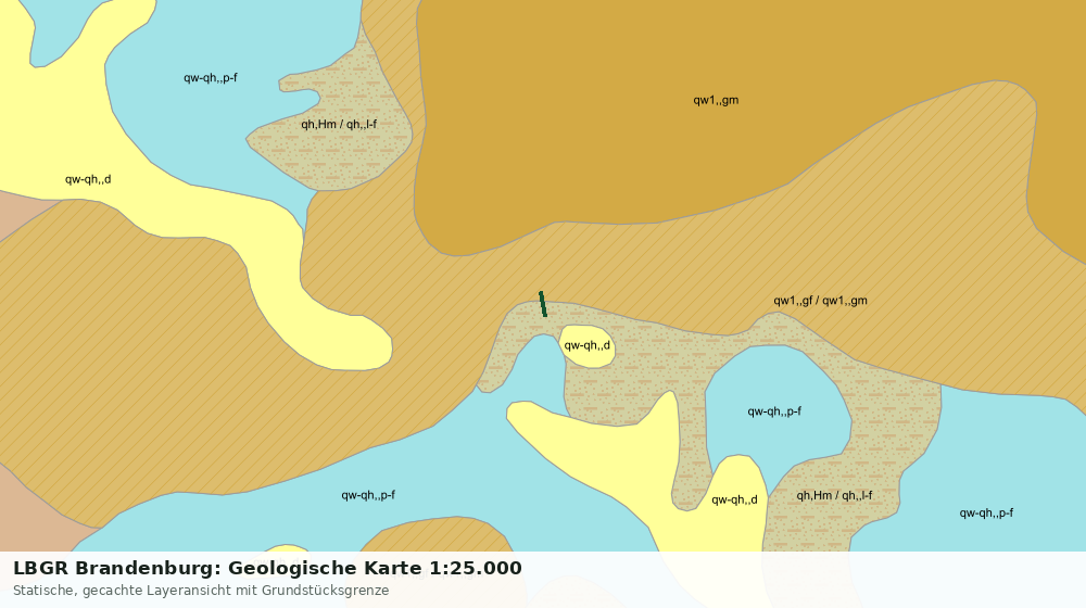 Statische Kartenansicht: LBGR Brandenburg: Geologische Karte 1:25.000