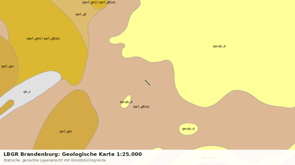 Statische Kartenansicht: LBGR Brandenburg: Geologische Karte 1:25.000