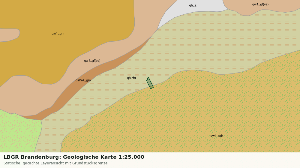 Statische Kartenansicht: LBGR Brandenburg: Geologische Karte 1:25.000