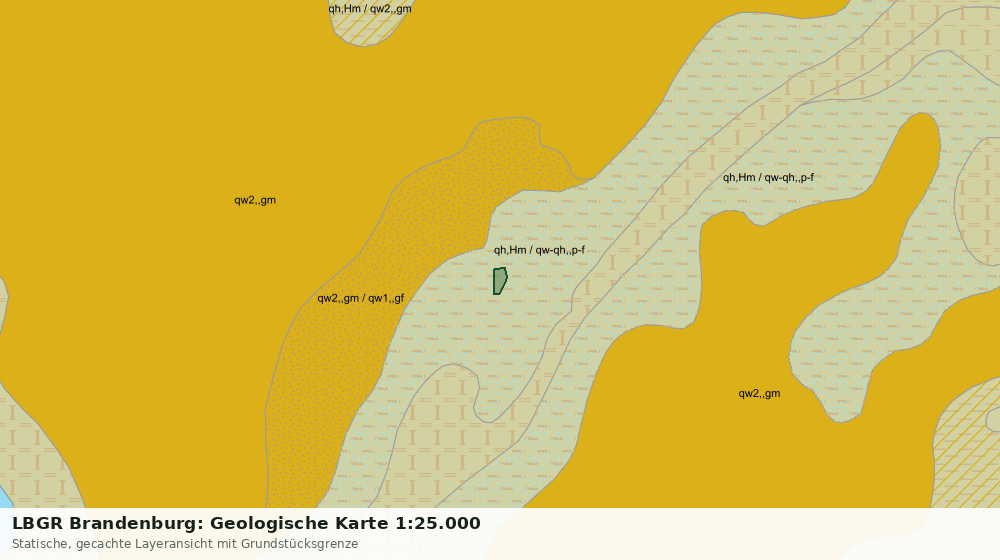 Statische Kartenansicht: LBGR Brandenburg: Geologische Karte 1:25.000