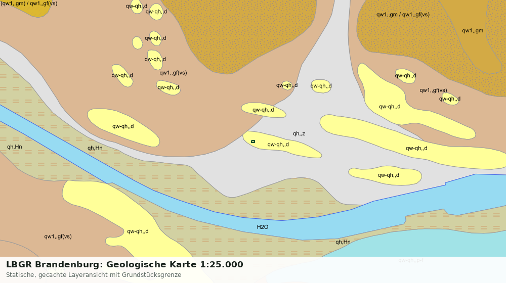 Statische Kartenansicht: LBGR Brandenburg: Geologische Karte 1:25.000