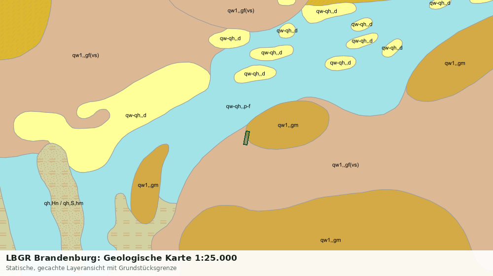 Statische Kartenansicht: LBGR Brandenburg: Geologische Karte 1:25.000